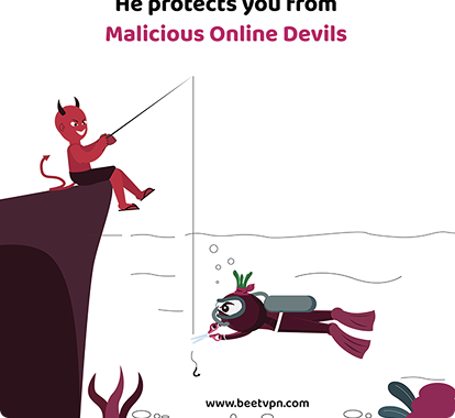 BeetVPN protects a user from malicious online devils